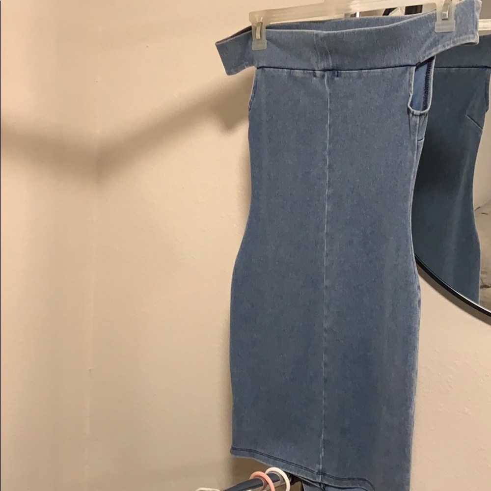 Fitted/stretchy Blue Jean dress!